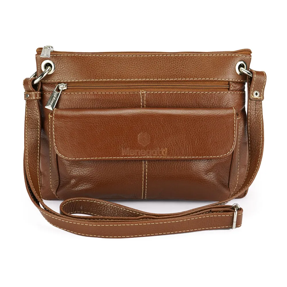 Bolsa Feminina Transversal de Couro